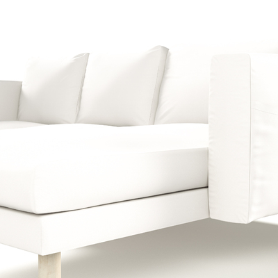 Bezug für Norsborg 3-Sitzer Sofa mit Recamiere Norsborg Bezug für 3-Sitzer Sofa mit Recamiere von der Kollektion Cotton Panama, Stoff: 702-49