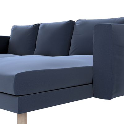 Pokrowiec na sofę Norsborg 3-osobową z szezlongiem 231 x 88/157 x 85 cm w kolekcji Ingrid, tkanina: 705-39