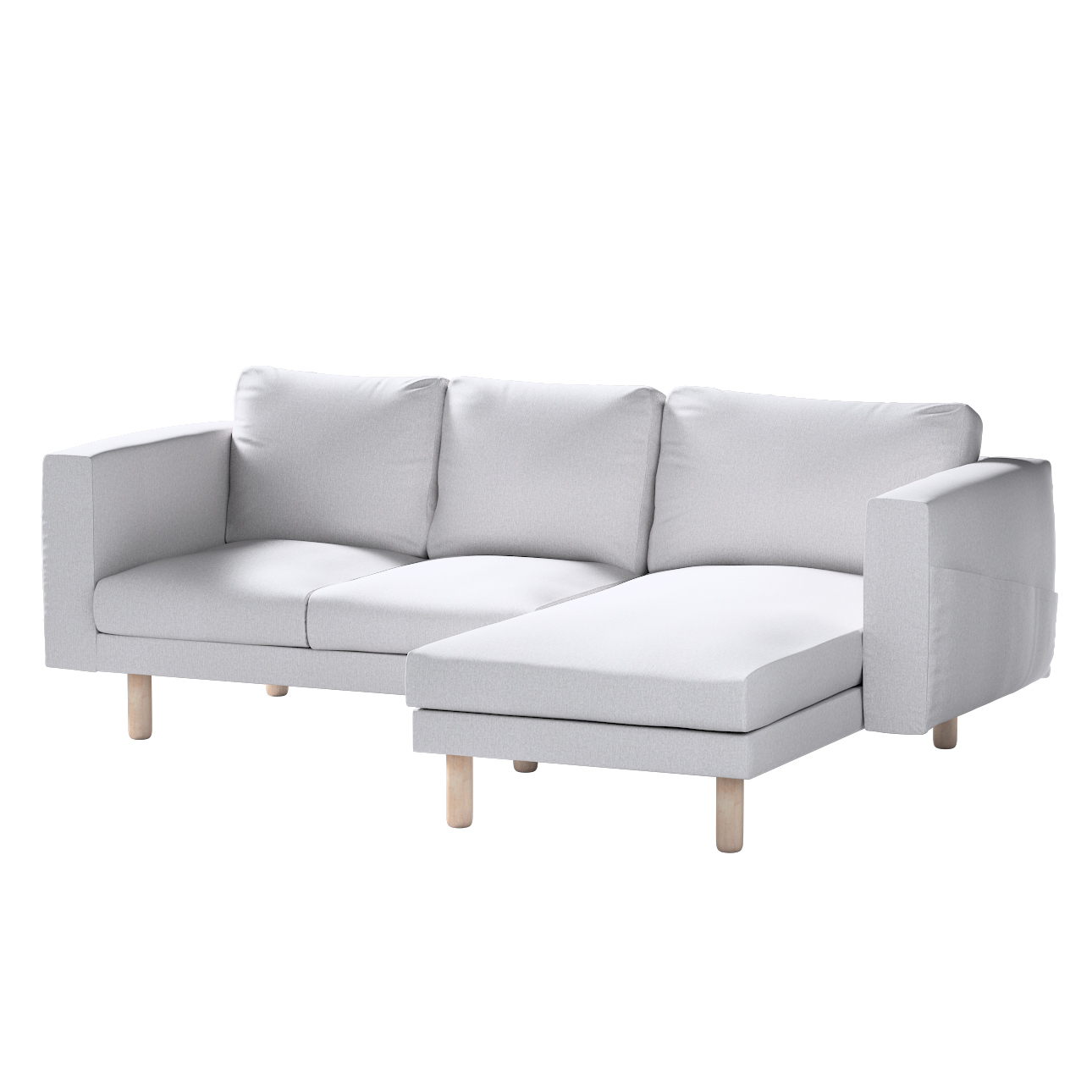 Bezug für Norsborg 3-Sitzer Sofa mit Recamiere, hellgrau, Norsborg Bezug fü günstig online kaufen