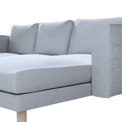 Norsborg 3-seat sofa with chaise longue cover 231 x 88/157 x 85 cm in collection Amsterdam, fabric: 704-46