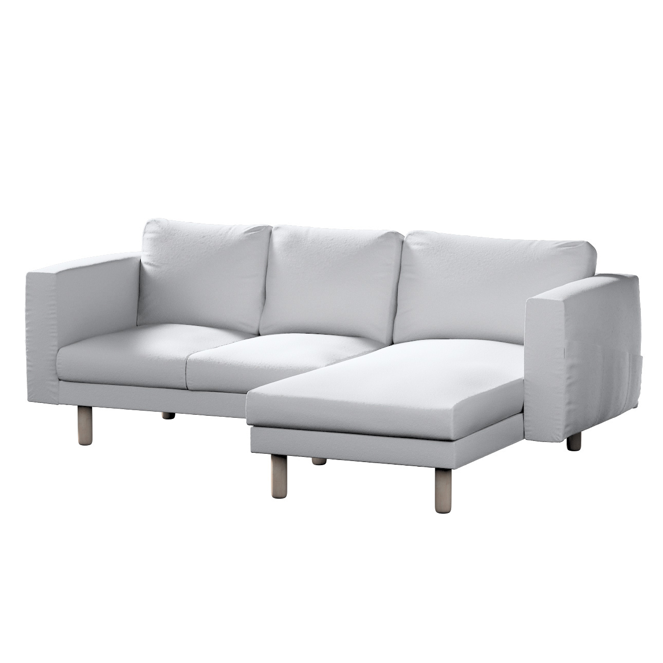 Bezug für Norsborg 3-Sitzer Sofa mit Recamiere, weiß, Norsborg Bezug für 3- günstig online kaufen