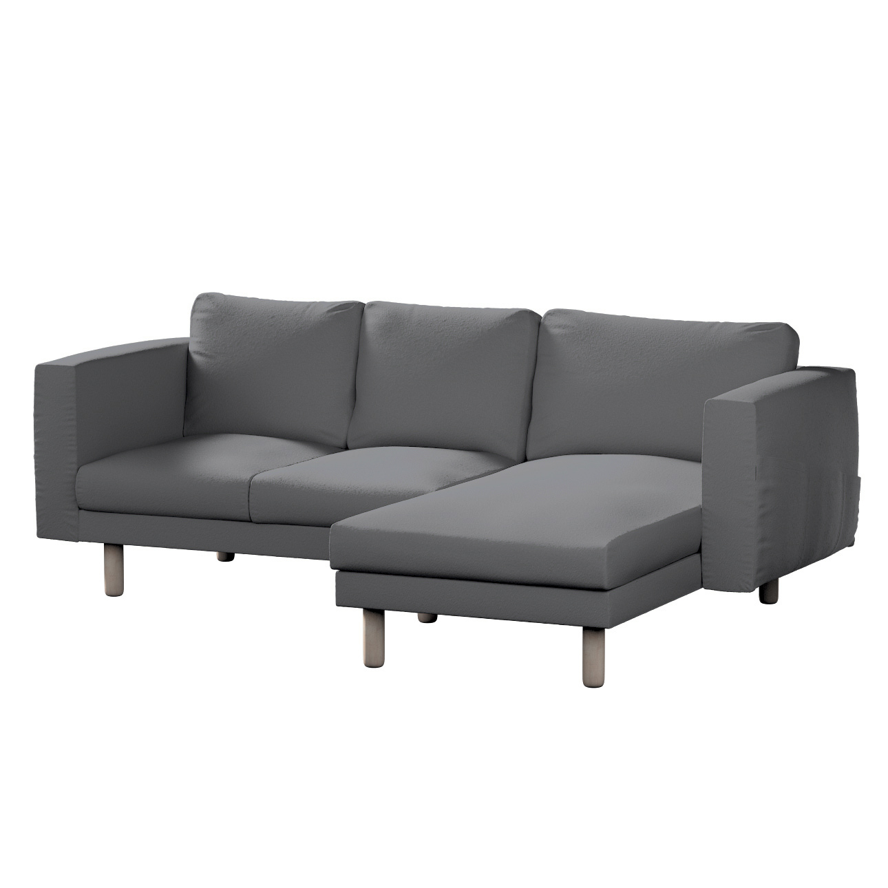 Bezug für Norsborg 3-Sitzer Sofa mit Recamiere, grau, Norsborg Bezug für 3- günstig online kaufen