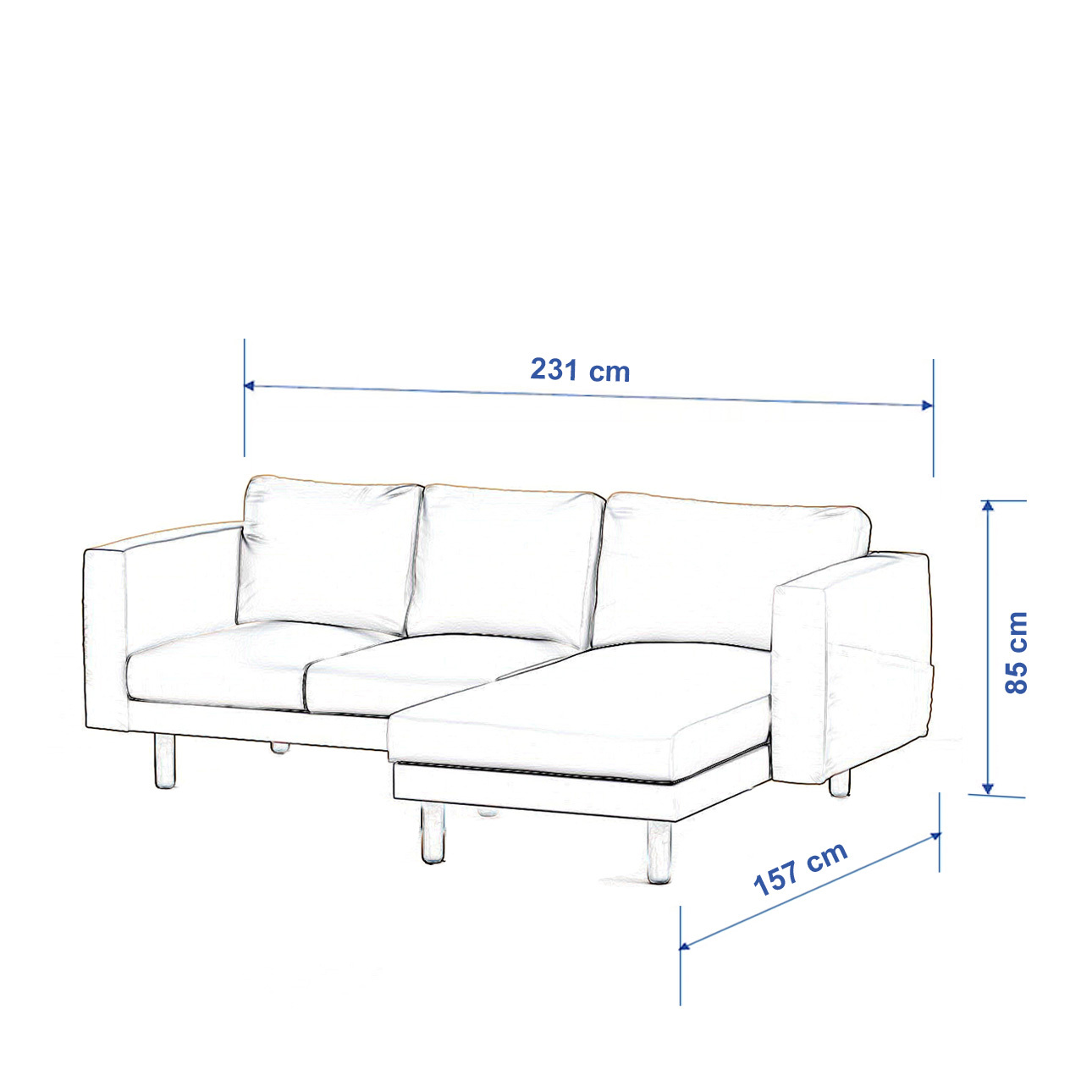 Potah na pohovku IKEA Norsborg 3-místná se šezlongem