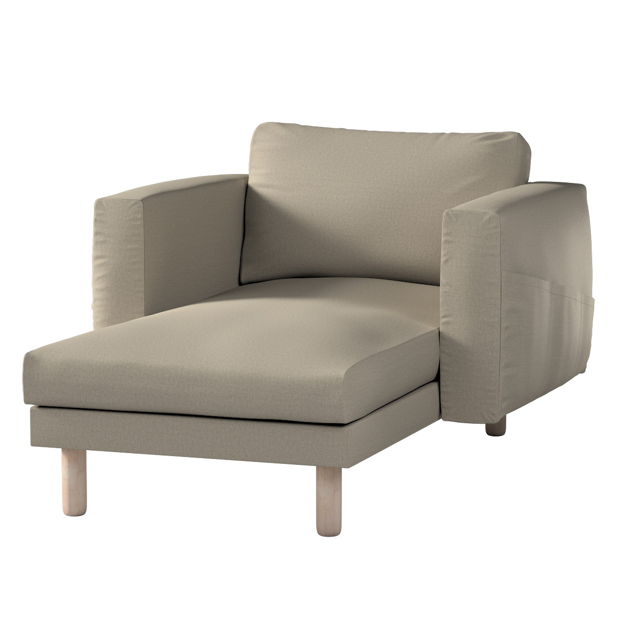 Dekoria Bezug für Norsborg Recamiere mit Armlehnen, Kollektion Living Basic, grau