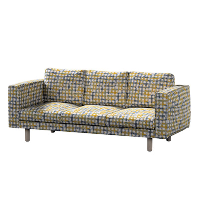 Norsborg 3-seat sofa cover, blue-yellow check, 145-16, Norsborg
