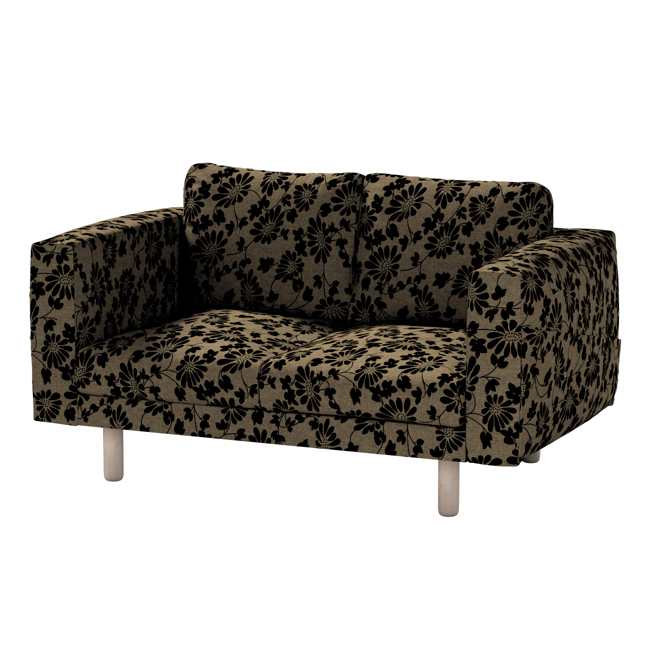 Bezug für Norsborg 2-Sitzer Sofa, beige-schwarz, Norsborg 2-Sitzer Sofabezu günstig online kaufen