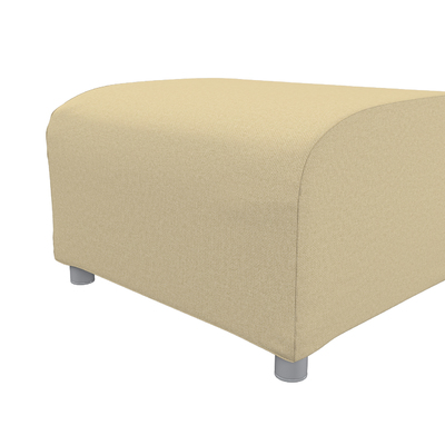 Pokrowiec na podnóżek Klippan 53 x 53 x 32 cm w kolekcji Living Basic, tkanina: 162-39