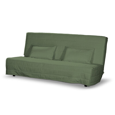 Floor length quilted Beddinge sofa bed cover, green, 704-44