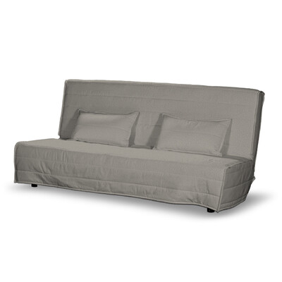 Floor length quilted Beddinge sofa bed cover, grey chenille, 161