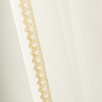 Lily voile net curtains with lace trim - Set of 2 200 x 250 cm in collection Voile, fabric: 900-01