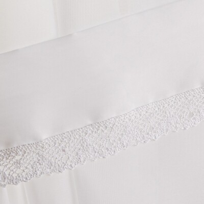Záclony Lily 2 ks s krajkou, dlouhé 200 x 250 cm v kolekci Voile - Voál, látka: 900-00