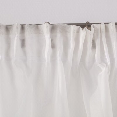 Kurzgardine Lily aus Voile weiß mit Baumwollspitze 200 x 80 cm von der Kollektion Voile, Stoff: 900-01