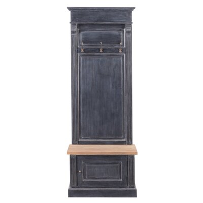 Gerderobe Bradford 79x41x210 old black & natural 79 x 41 x 210 cm
