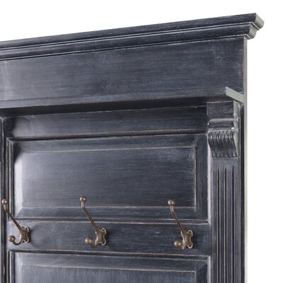 Gerderobe Bradford 79x41x210 old black & natural 79 x 41 x 210 cm