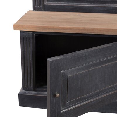 Gerderobe Bradford 79x41x210 old black & natural 79 x 41 x 210 cm