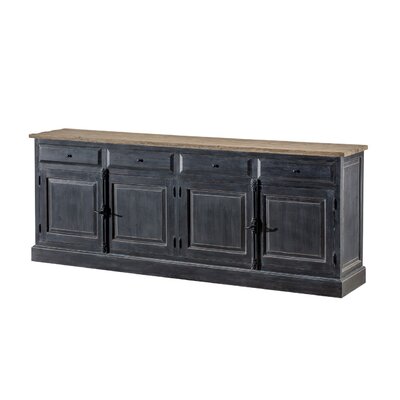 Komoda  240x48x94 old black & natural 240 x 48 x 94 cm