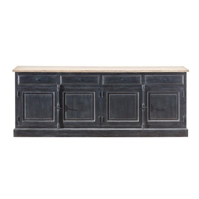 Komoda  240x48x94 old black & natural 240 x 48 x 94 cm