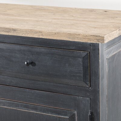 Komoda  240x48x94 old black & natural 240 x 48 x 94 cm