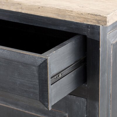 Komoda  240x48x94 old black & natural 240 x 48 x 94 cm