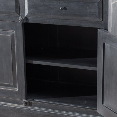 Komoda  240x48x94 old black & natural 240 x 48 x 94 cm