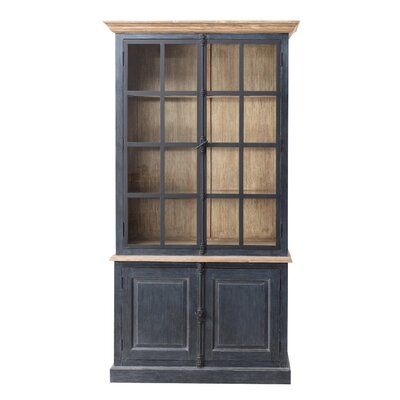 Kredens Gordes 110x46x230 old black & natural 110 x 46 x 230 cm