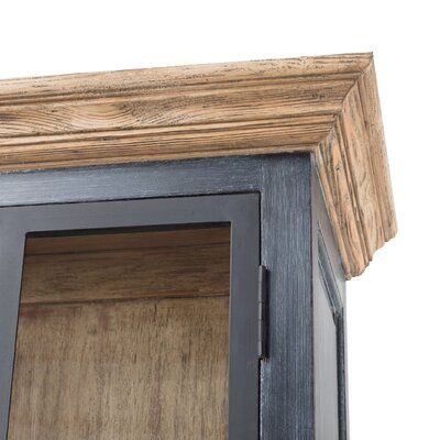 Kredens Gordes 110x46x230 old black & natural 110 x 46 x 230 cm