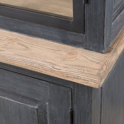 Kredens Gordes 110x46x230 old black & natural 110 x 46 x 230 cm