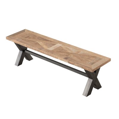 Ławka Moscal 160x40x46 black&natural 160 x 40 x 46 cm