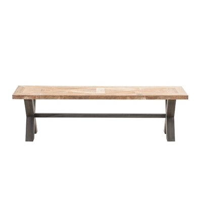 Ławka Moscal 160x40x46 black&natural 160 x 40 x 46 cm