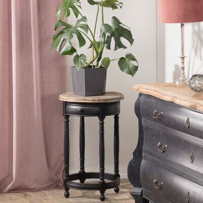 Stolik Margaret 45x72 black&natural 45 x 45 x 72 cm