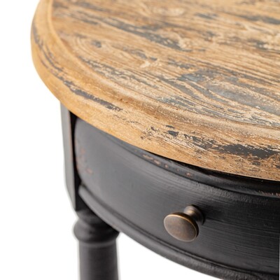 Stolik Margaret 45x72 black&natural 45 x 45 x 72 cm