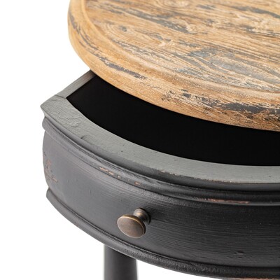 Stolik Margaret 45x72 black&natural 45 x 45 x 72 cm