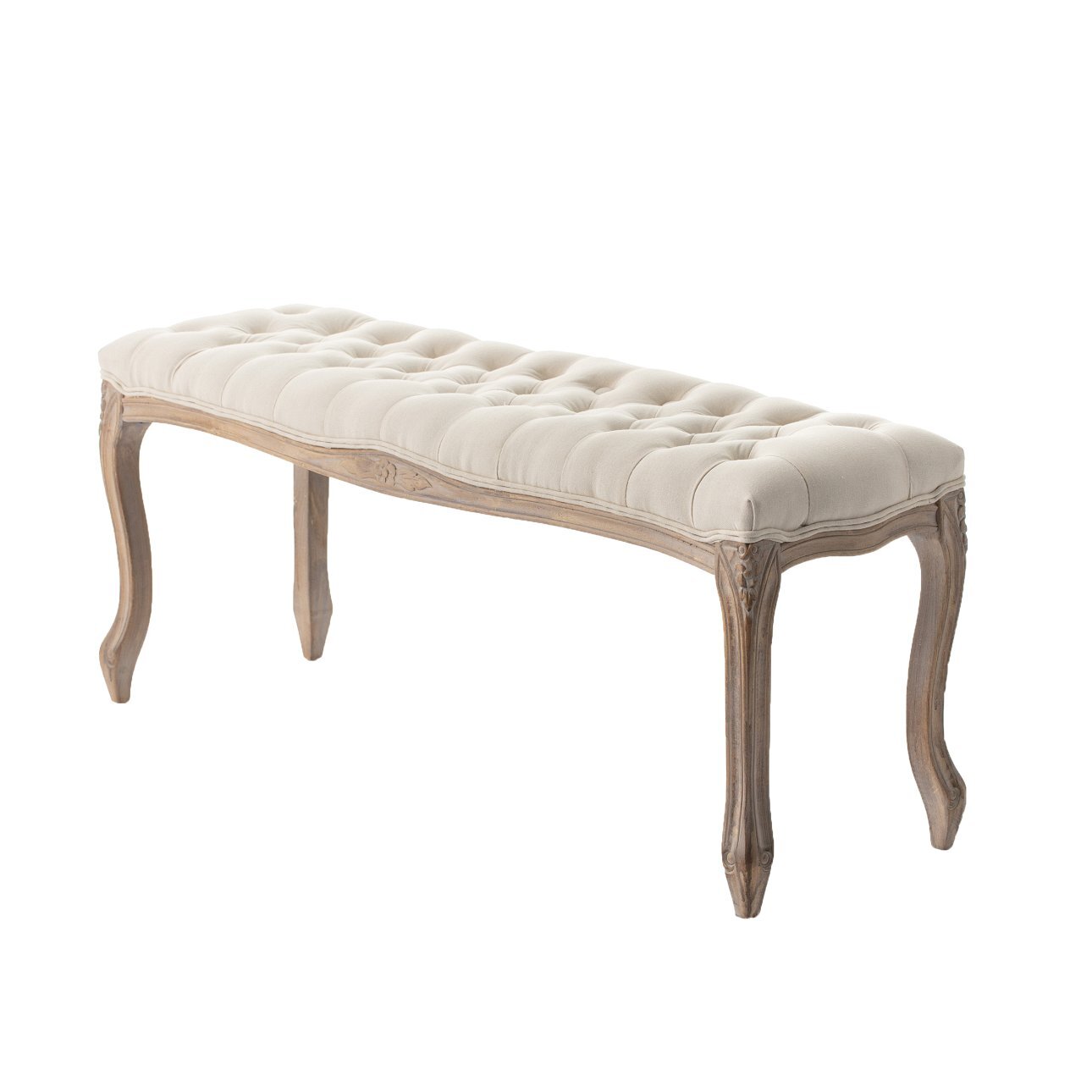 Dekoria Lavička Isacco cream 114 x 38 x 48 cm:, 114 x 38 x 48 cm