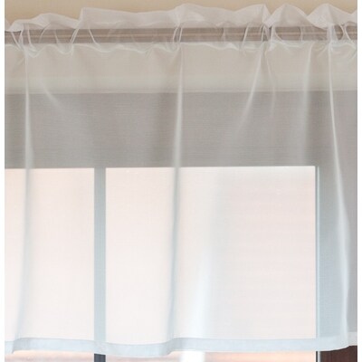 Margine perdea 50 cm + pliu alb 2,5 cm inaltime 50 cm + 2,5 cm franjuri în colecție Voile, țesătură: 900-00