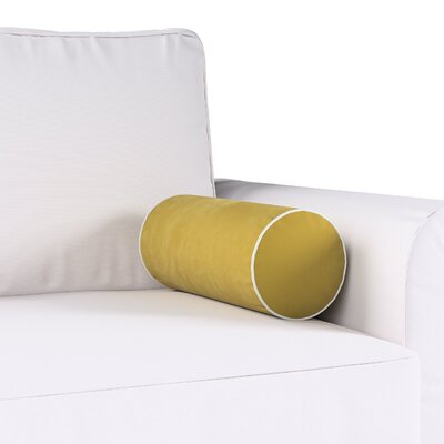 Cylinderpude i velour Ø16 x 40 cm fra kollektionen Velvet, Stof: 704-27