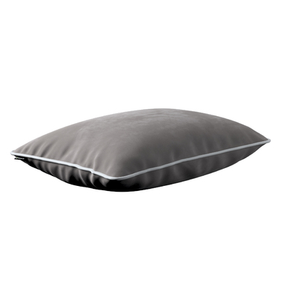 Laura rectangular velvet cushion cover with piping