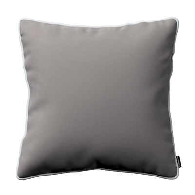 Laura square velvet cushion cover with piping
