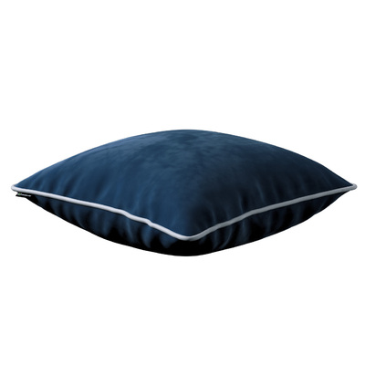 Pudebetræk<br/>Laura med satin pipe 45 x 45 cm fra kollektionen Velvet, Stof: 704-29