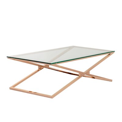 Table basse Flavio rose gold 130x70x41cm 70 x 130 x 41 cm