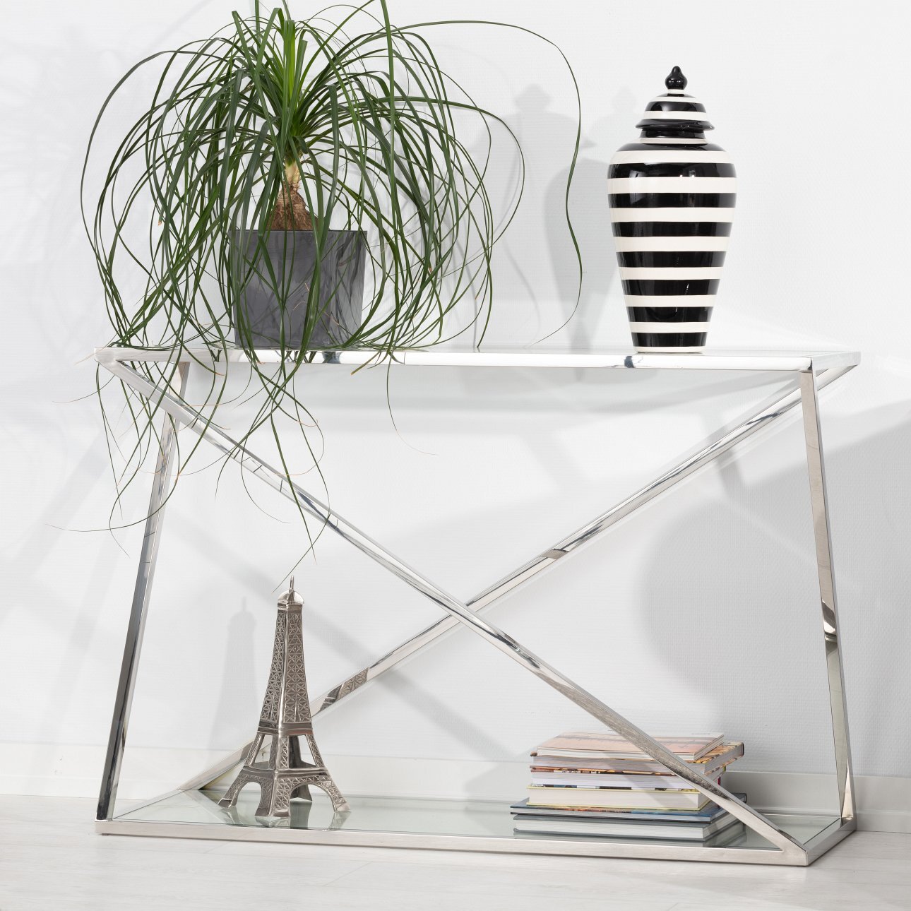Konsola Vertigo silver 120x40x80cm