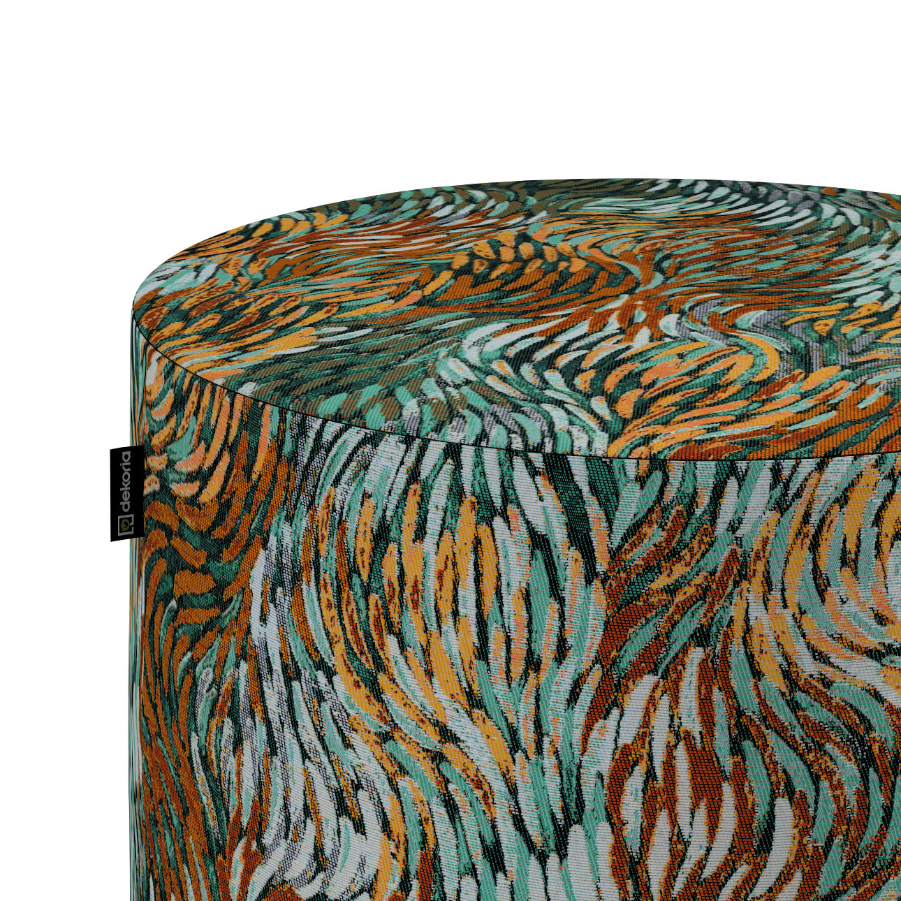 Pouf Barrel, grün- orange, ø40 cm x 40 cm, Intenso Premium (144-31) günstig online kaufen