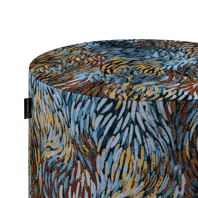 Siddepuf og fodskammel ø40 x 40 cm fra kollektionen Intenso Premium, Stof: 144-37