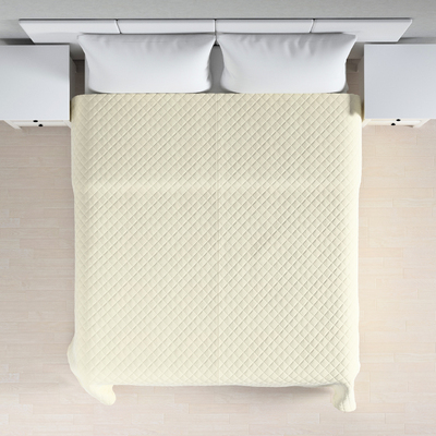 Velvet-Tagesdecke mit Rautensteppung