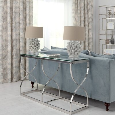 Konsola Dubai silver 140x40x80